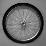 26" Pair Polyurethane, Complete Wheel 32 spoke, 2 rims, 2 Polyurethane Tires